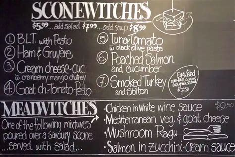 Sconewitch menu